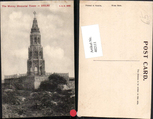402111,India Delhi Mutiny Memorial Tower Turm