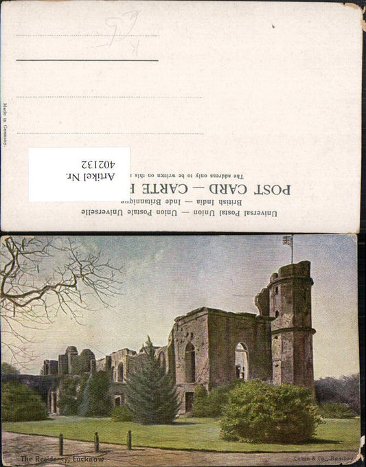 402132,Künstler AK India Lucknow Residency Gebäude Ruine