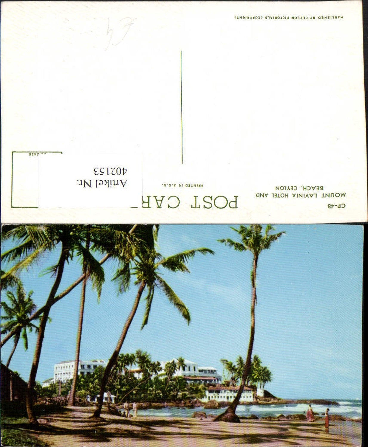 402153,Ceylon Mount Lavinia Hotel and Beach Strand Küste Palmen