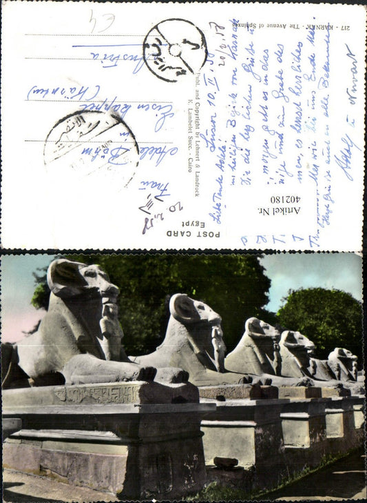 402180,Egypt Luxor Karnak Avenue of Sphinxes Sphinx