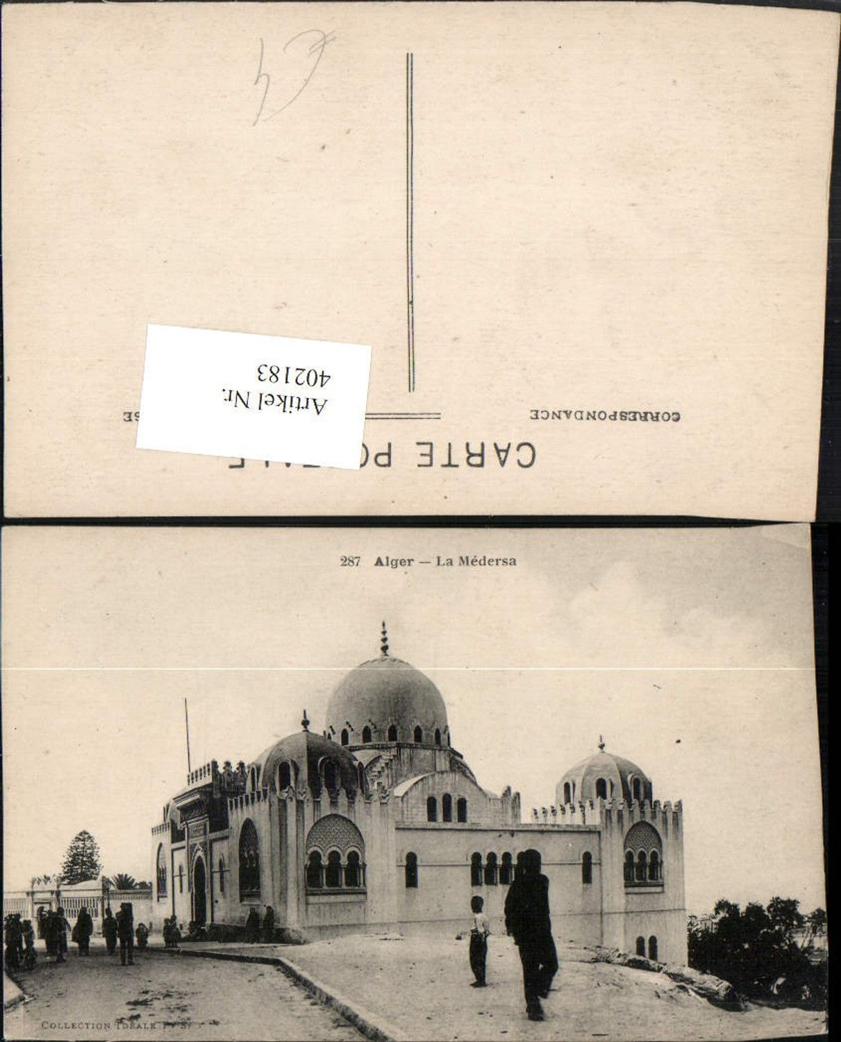 402183,Algeria Alger Algier La Medersa Schule Gebäude