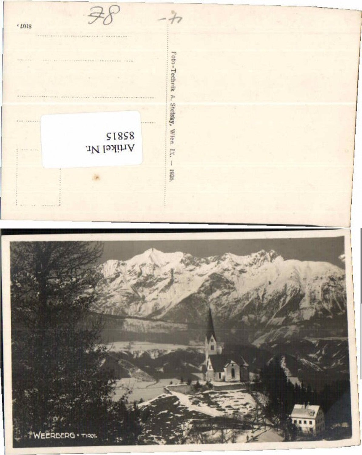 Alte Ansichtskarte – Old Postcard