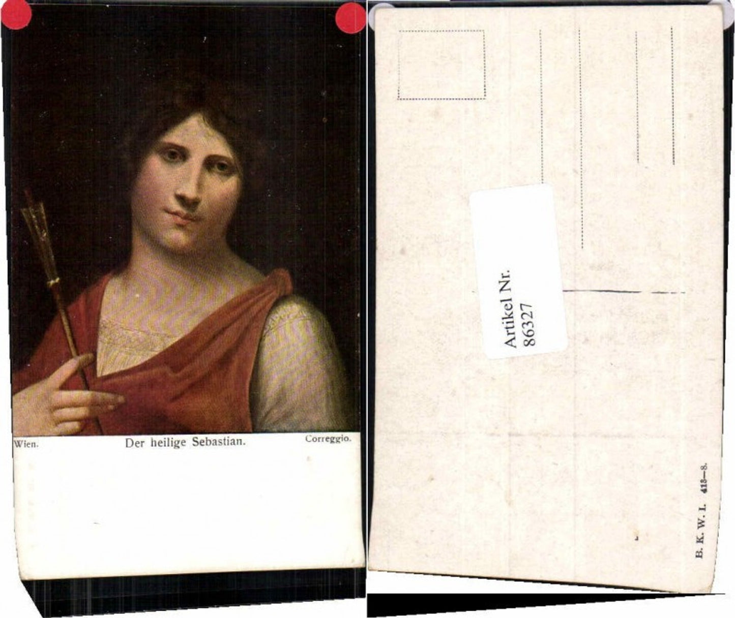 86327,Heilige Sebastian Correggio B.K.W.I 413-8