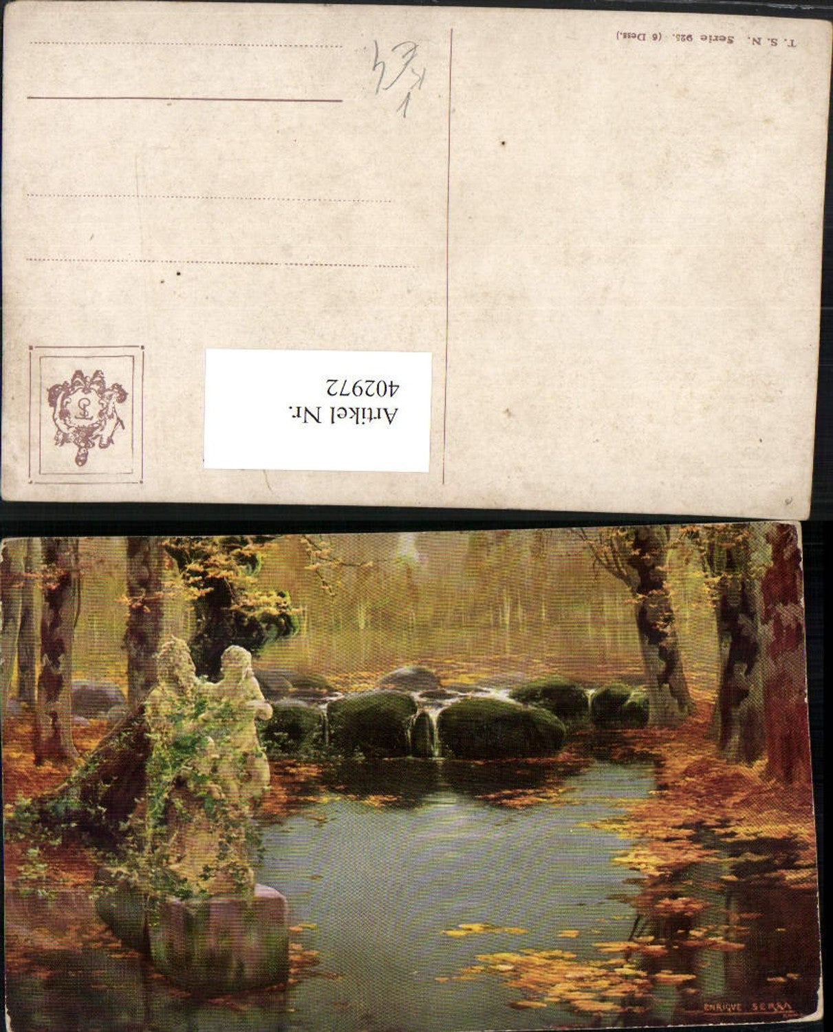 402972,Theo Stroefer 925 Künstler Enrique Serra See Teich Statue