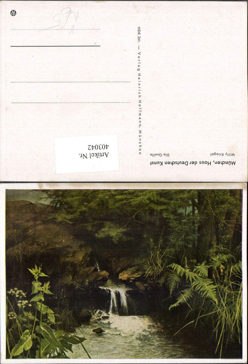 403042,Haus d. Deutschen Kunst HDK 261 Künstler Willy Kriegel Die Quelle