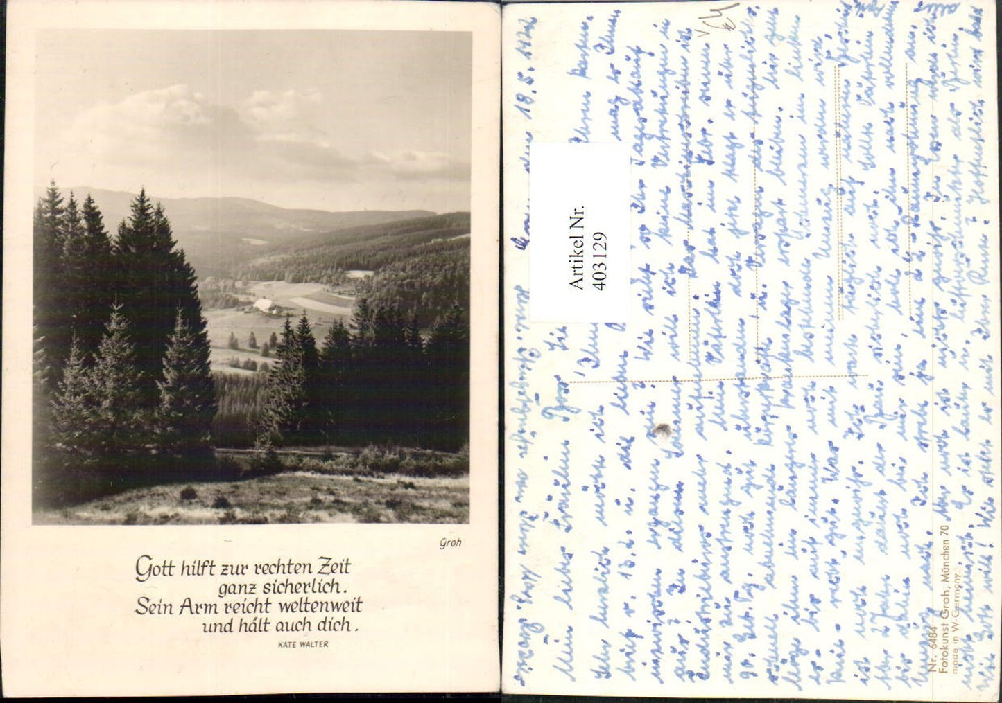 403129,Fotokunst Groh 6484 Landschaft Wald Spruch Text
