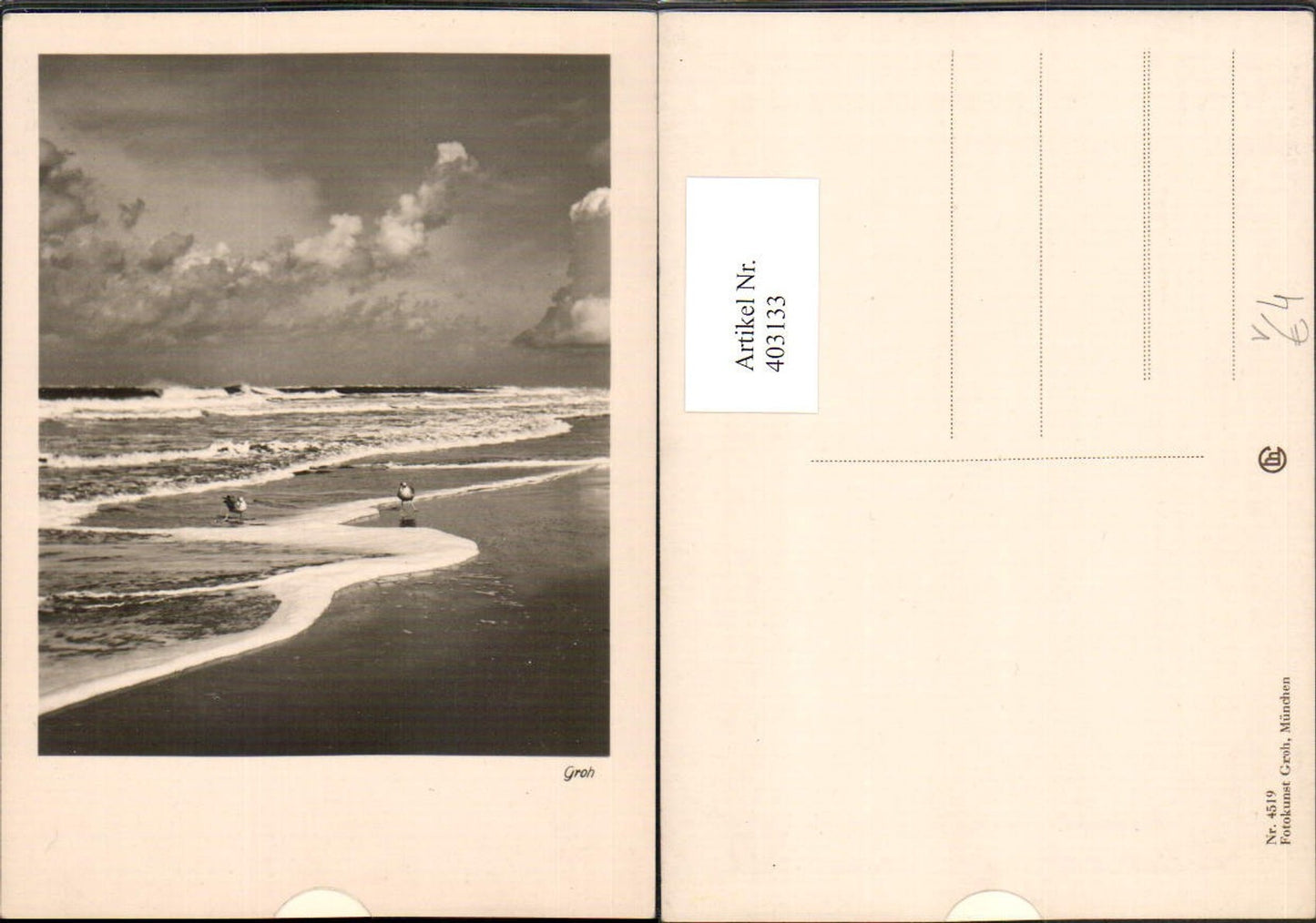 403133,Fotokunst Groh 4519 Strand Meer Möwen