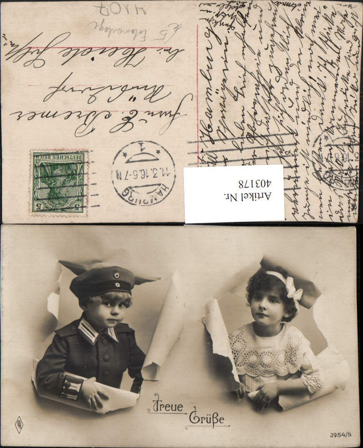 403178,Fotomontage Kinder Bub Junge in Uniform Zerrissenes Papier