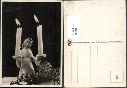 403216, SOS Children's Village 54/21 Fir branch figurine candles