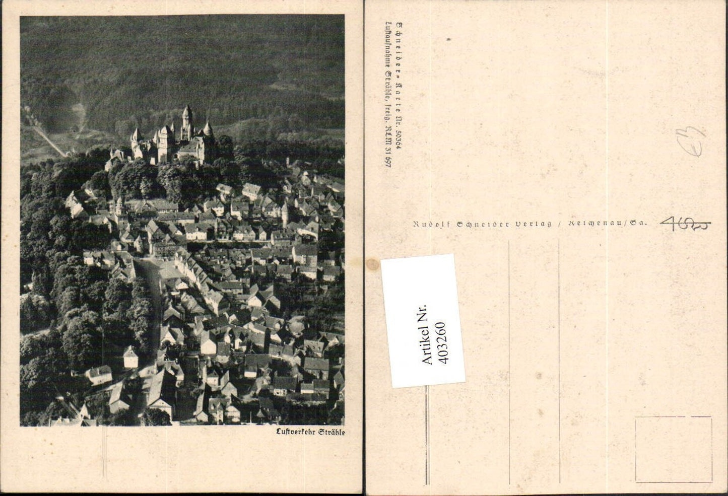 403260,Fotokunst Luftverkehr Strähle Totale m. Burg pub Schneider Verlag 50364