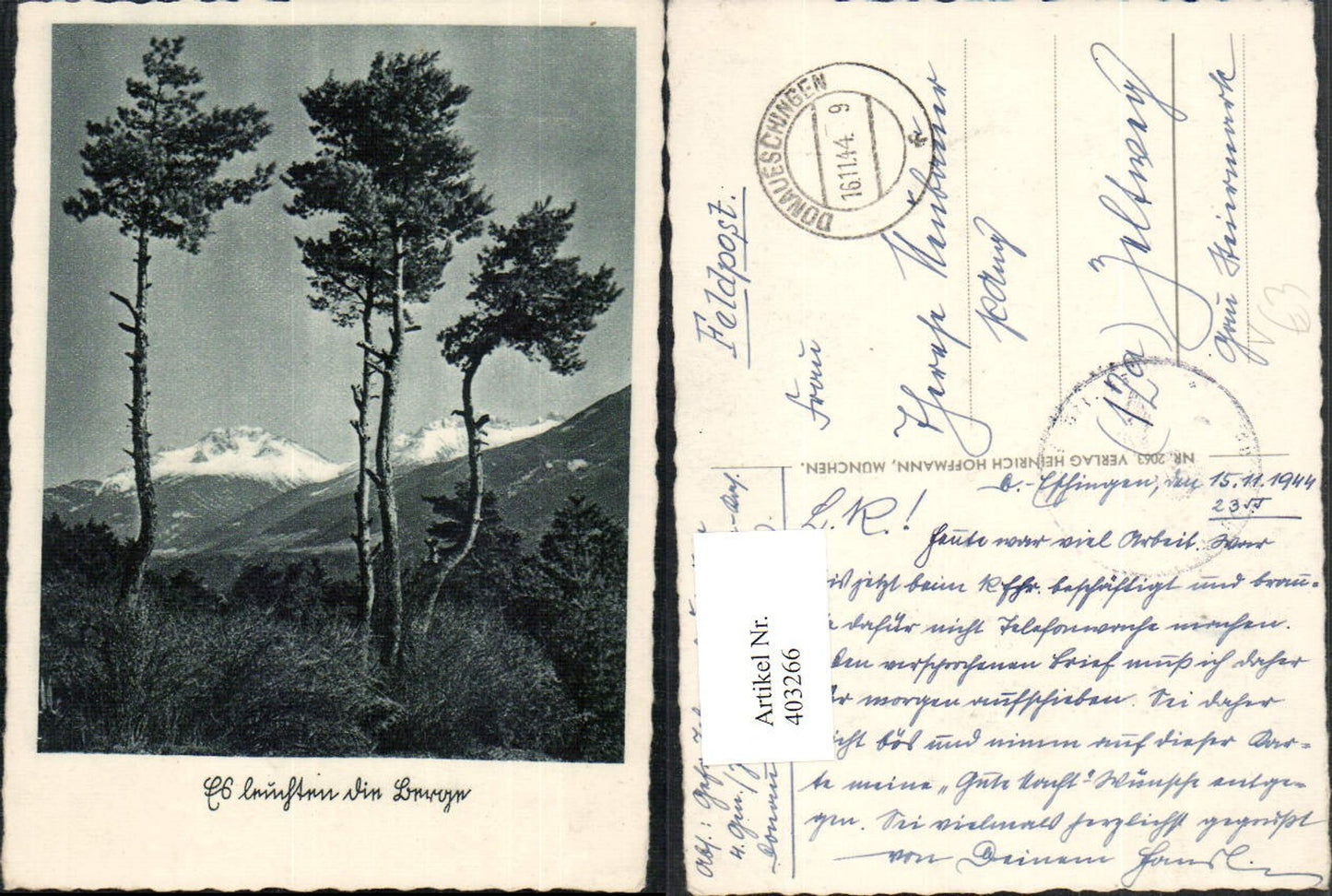 403266,Fotokunst Heinrich Hoffmann 2063 Es leuchten die Berge Bergkulisse Bäume