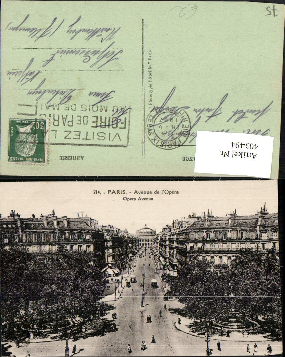 403494,Ile-de-France Paris Avenue de l'Opera Straßenansicht