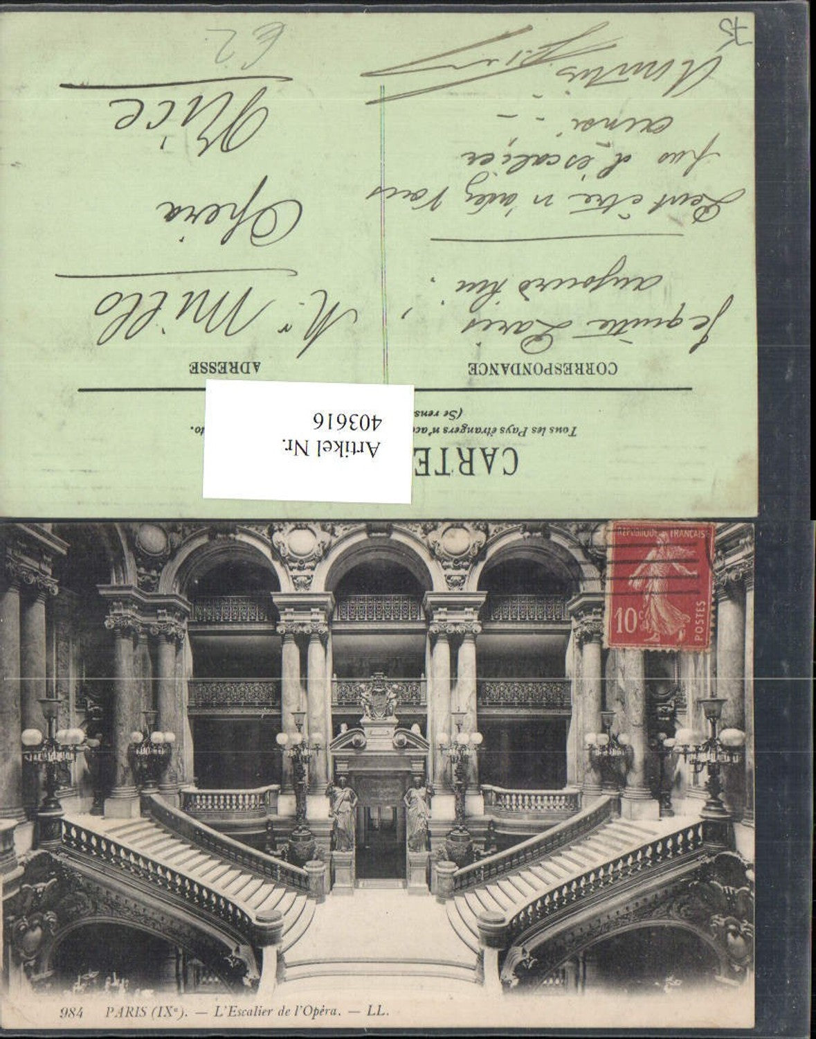 403616,Ile-de-France Paris L'Escalier de l'Opera Oper Stiegenhaus