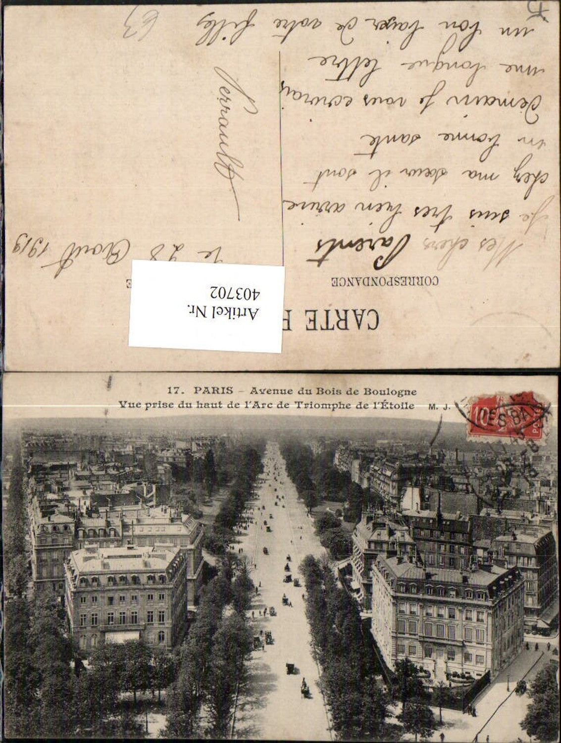 403702,Ile-de-France Paris Avenue du Bois de Boulogne Teilansicht Straße