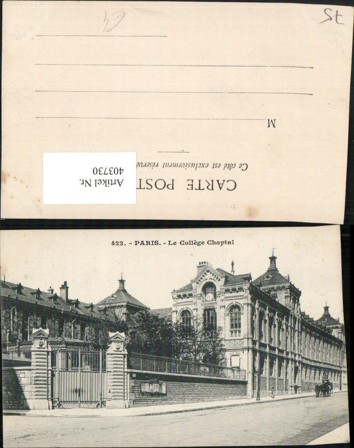 403730,Ile-de-France Paris Le College Chaptal Gymnasium Schule Gebäude