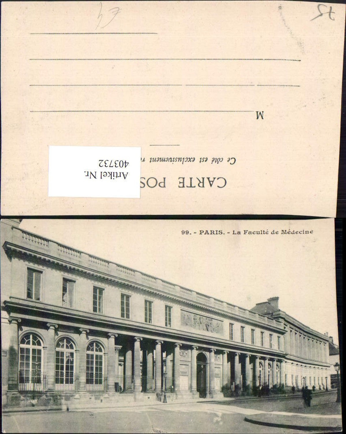 403732, Ile-de-France Paris La Faculte de Medecine Medical Faculty Building