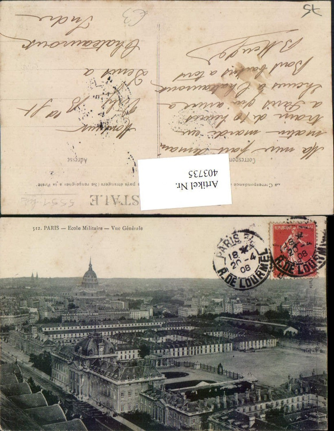 403735,Ile-de-France Paris Ecole Militaire Vue Generale Militärschule