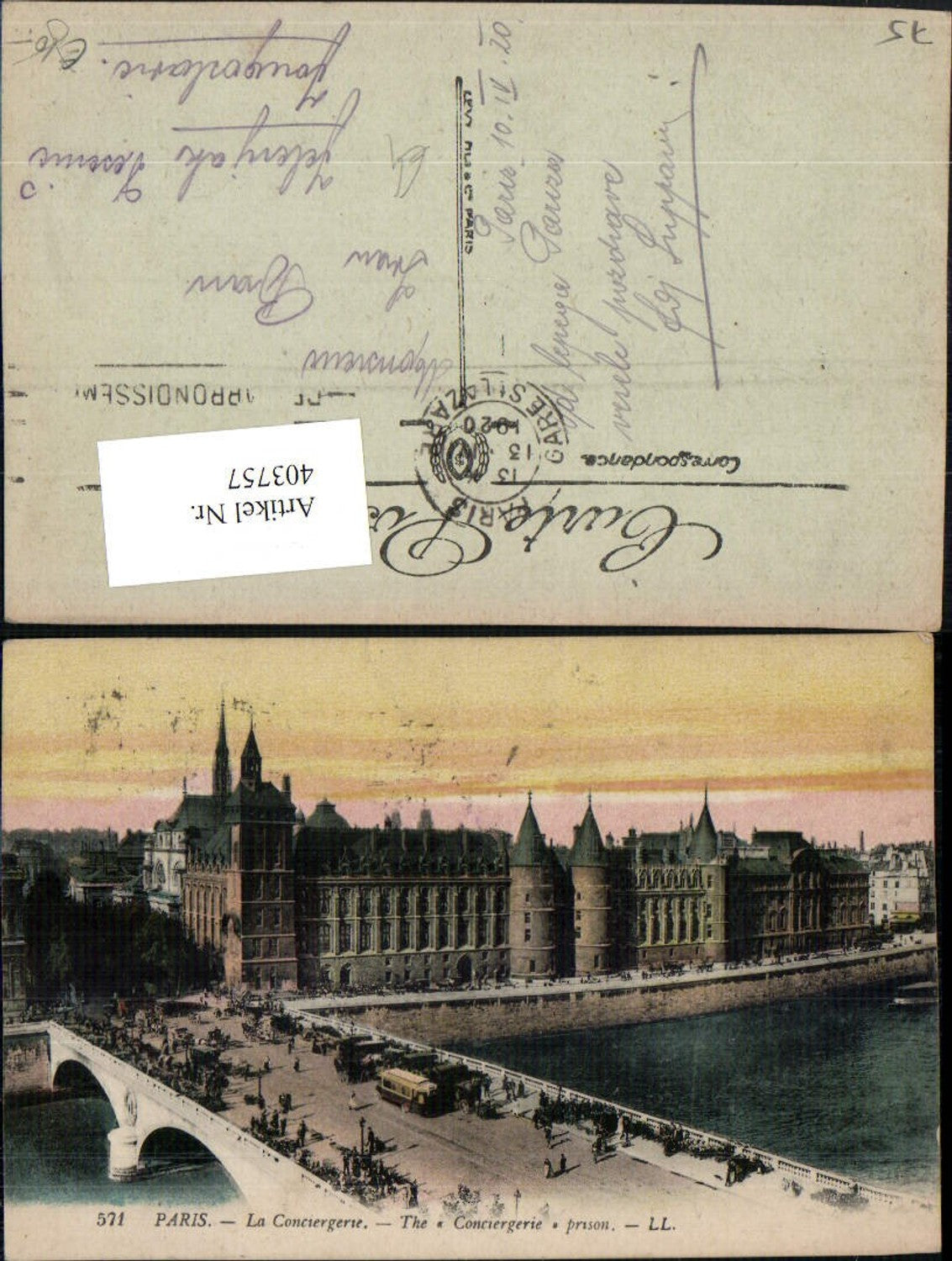 403757, Ile-de-France Paris La Conciergerie Prison Building Bridge