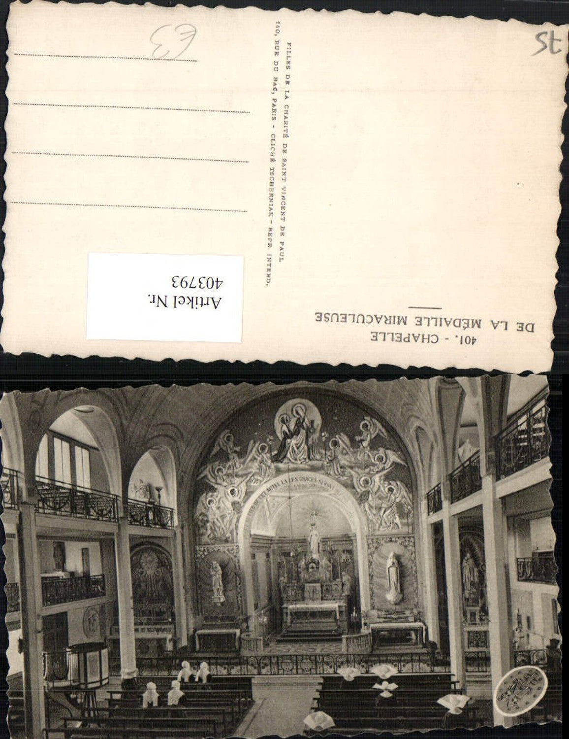 403793,Ile-de-France Paris Chapelle de la Medaille Miraculeuse Kirche Innenansicht