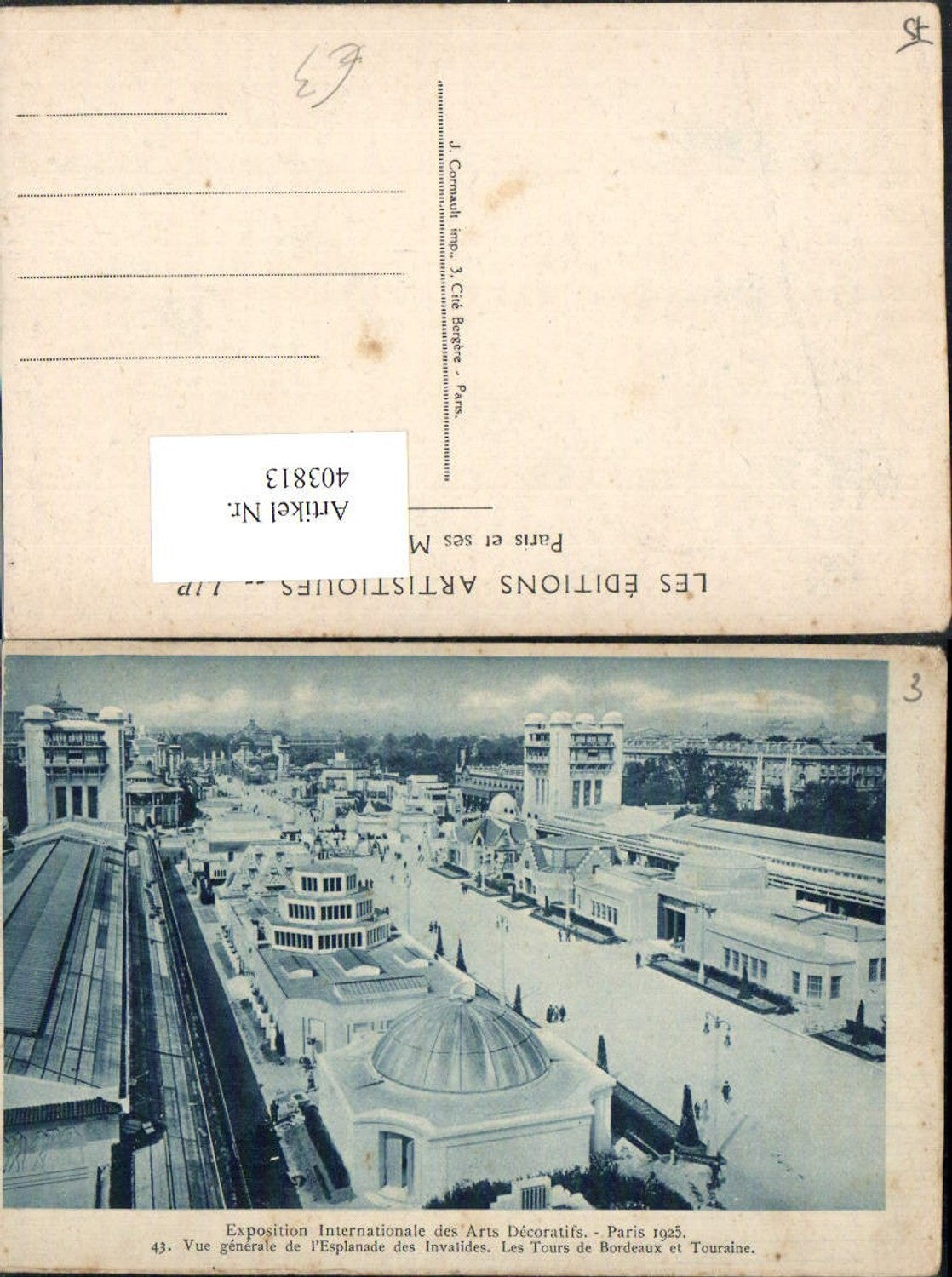 403813,Ile-de-France Paris Exposition Internationale des Arts Decoratifs 1925 Esplanade des Invalides