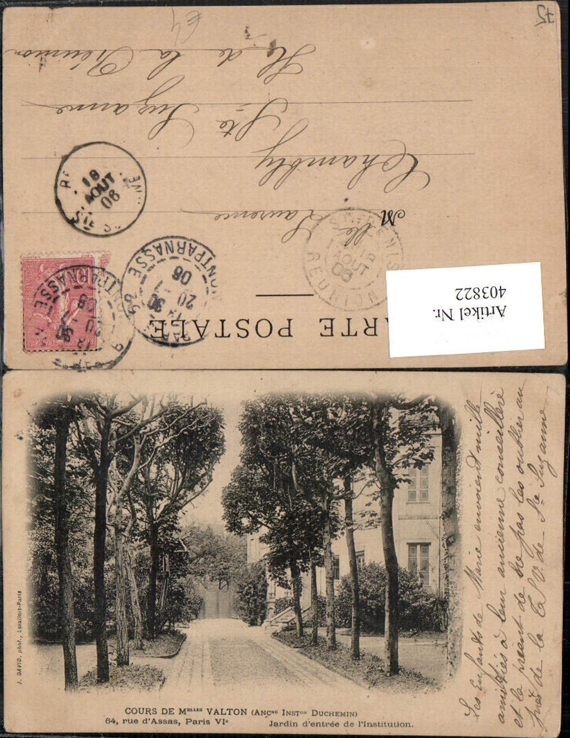 403822,Ile-de-France Paris Rue d'Assas Cours de melles Valton