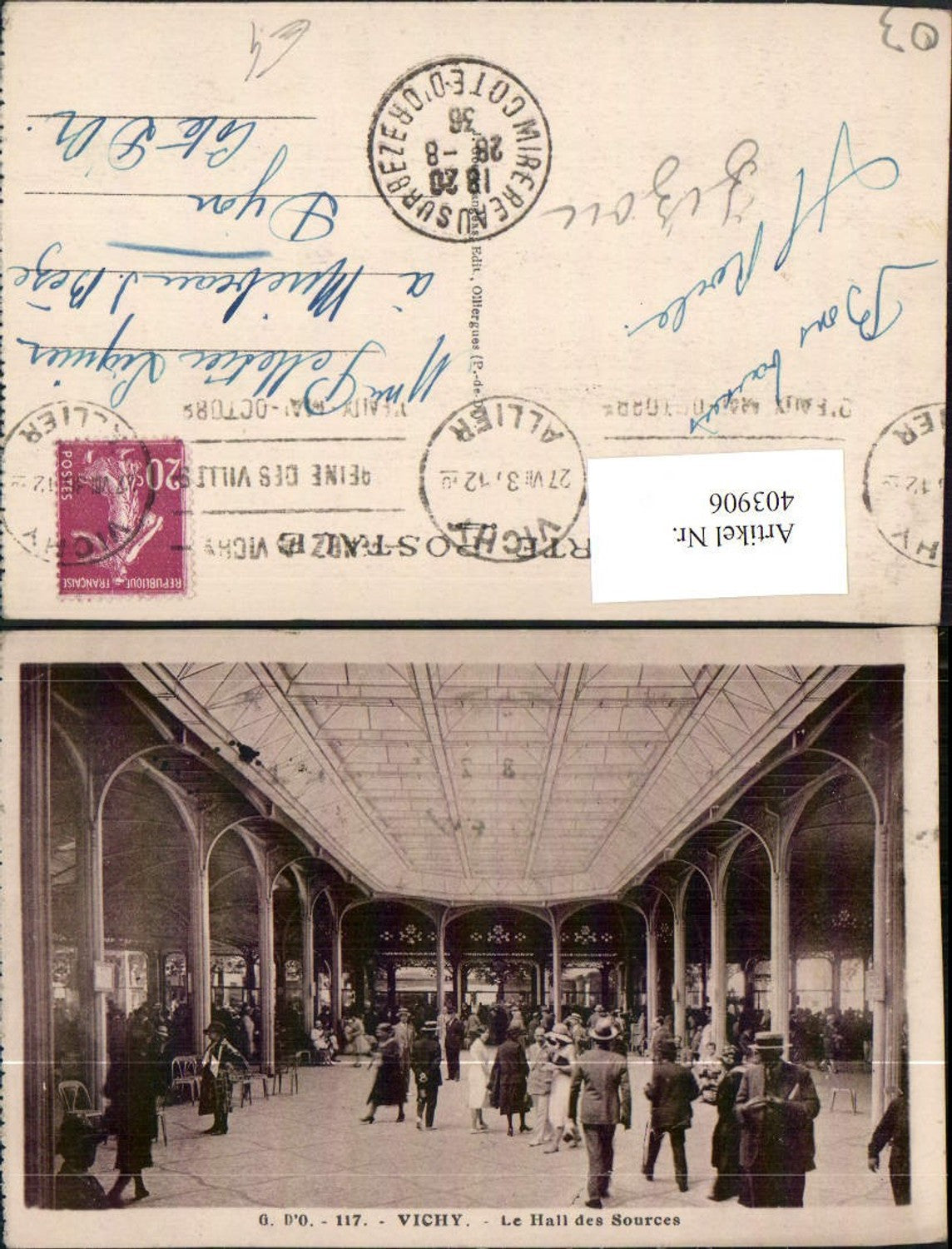 403906,Auvergne Allier Vichy Le Hall des Sources Innenansicht