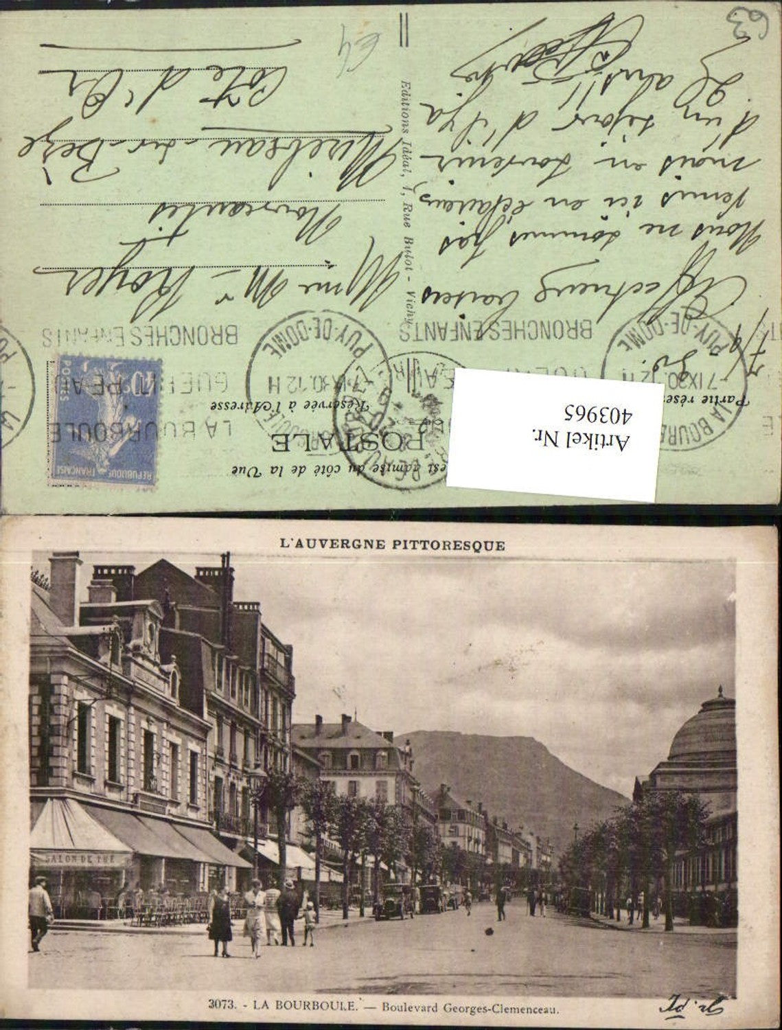 403965,Auvergne Puy-de-Dome La Bourboule Boulevard Georges-Clemenceau Straßenansicht