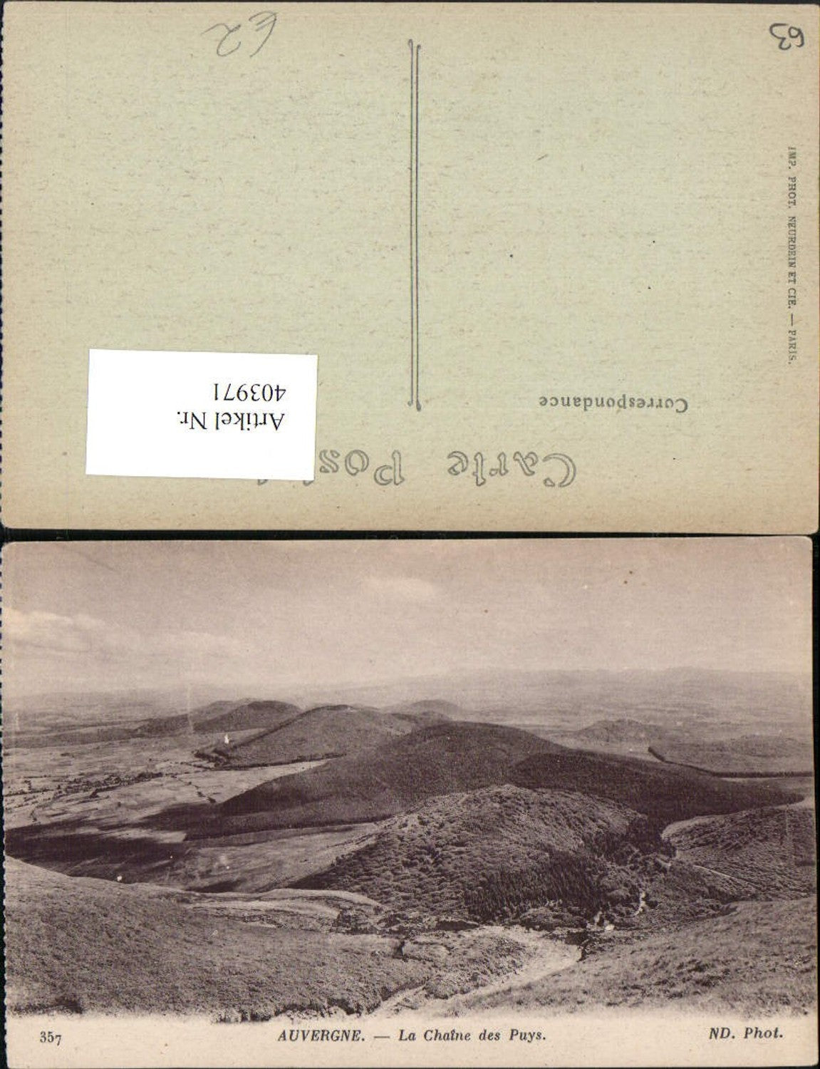 403971,Auvergne Puy-de-Dome La Chaine des Puys Bergkulisse