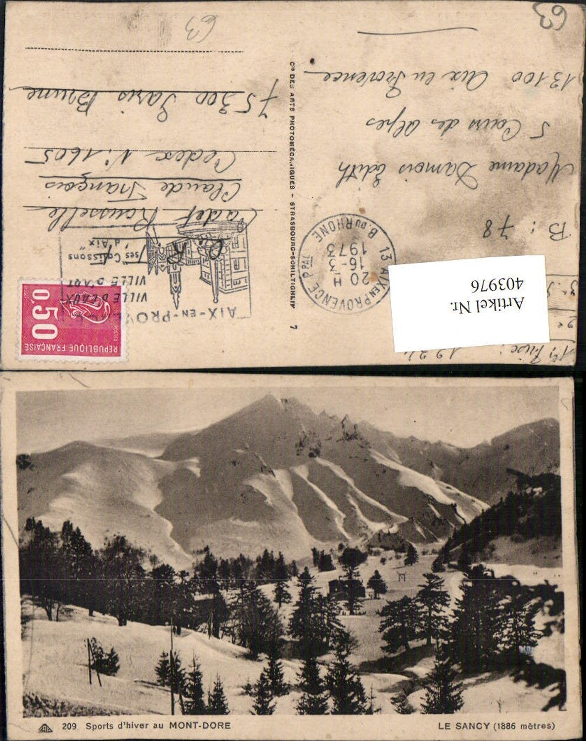 403976,Auvergne Puy-de-Dome Mont-Dore Le Sancy Bergkulisse Winterbild