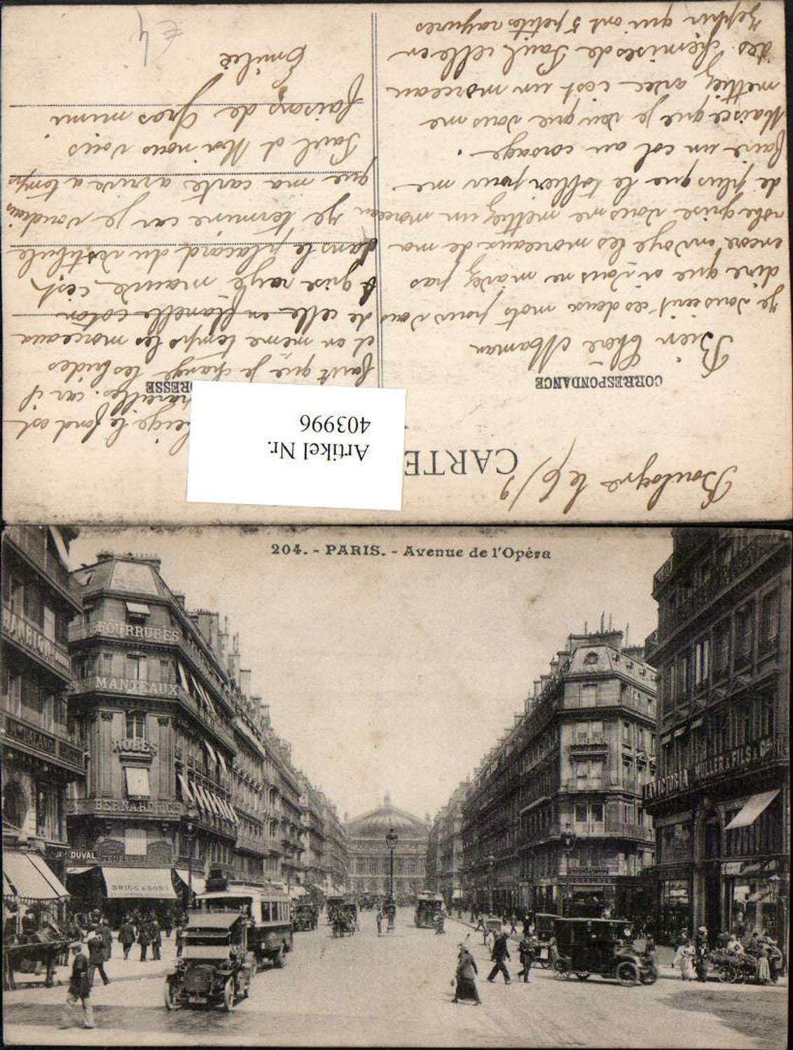 403996,Ile-de-France Paris Avenue de l'Opera Straßenansicht