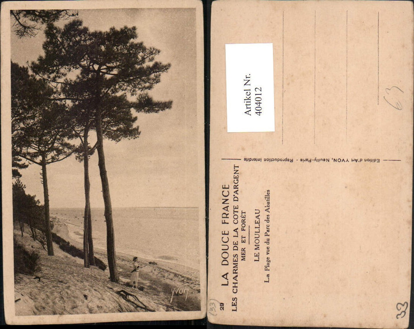 404012,Aquitanien Gironde Le Moulleau La Plage vue du Parc des Abatilles Strand