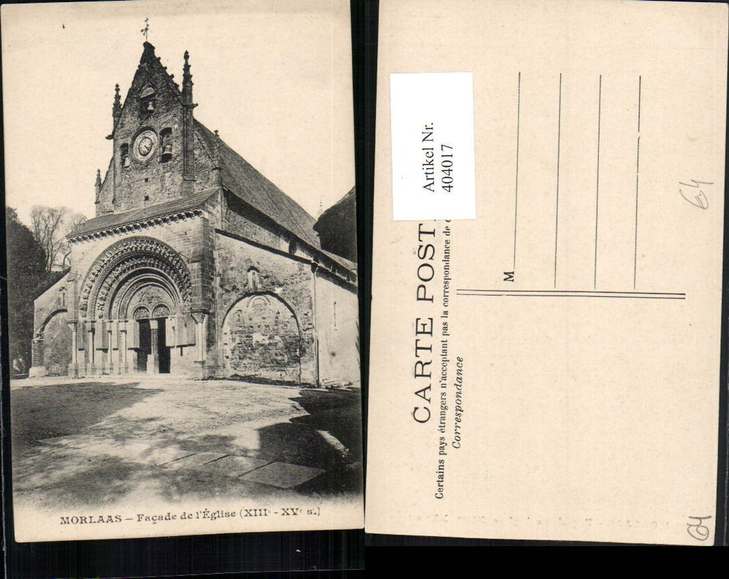 404017,Aquitanien Pyrenees-Atlantiques Morlaas Eglise Kirche