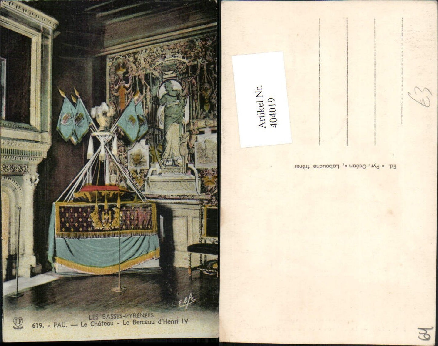 404019,Aquitanien Pyrenees-Atlantiques Pau Le Chateau Le Berceau Henri IV Wiege