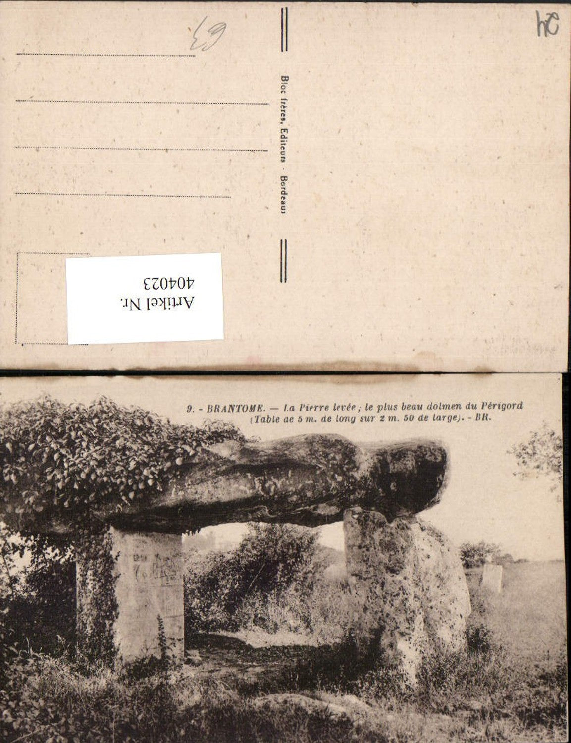 404023,Aquitanien Dordogne Brantome La Pierre Levee le plus beau dolmen du Perigord Felsen