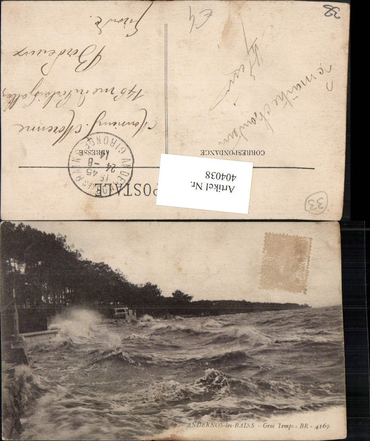 404038,Aquitanien Gironde Andernos-les-Bains Gros Temps Brandung