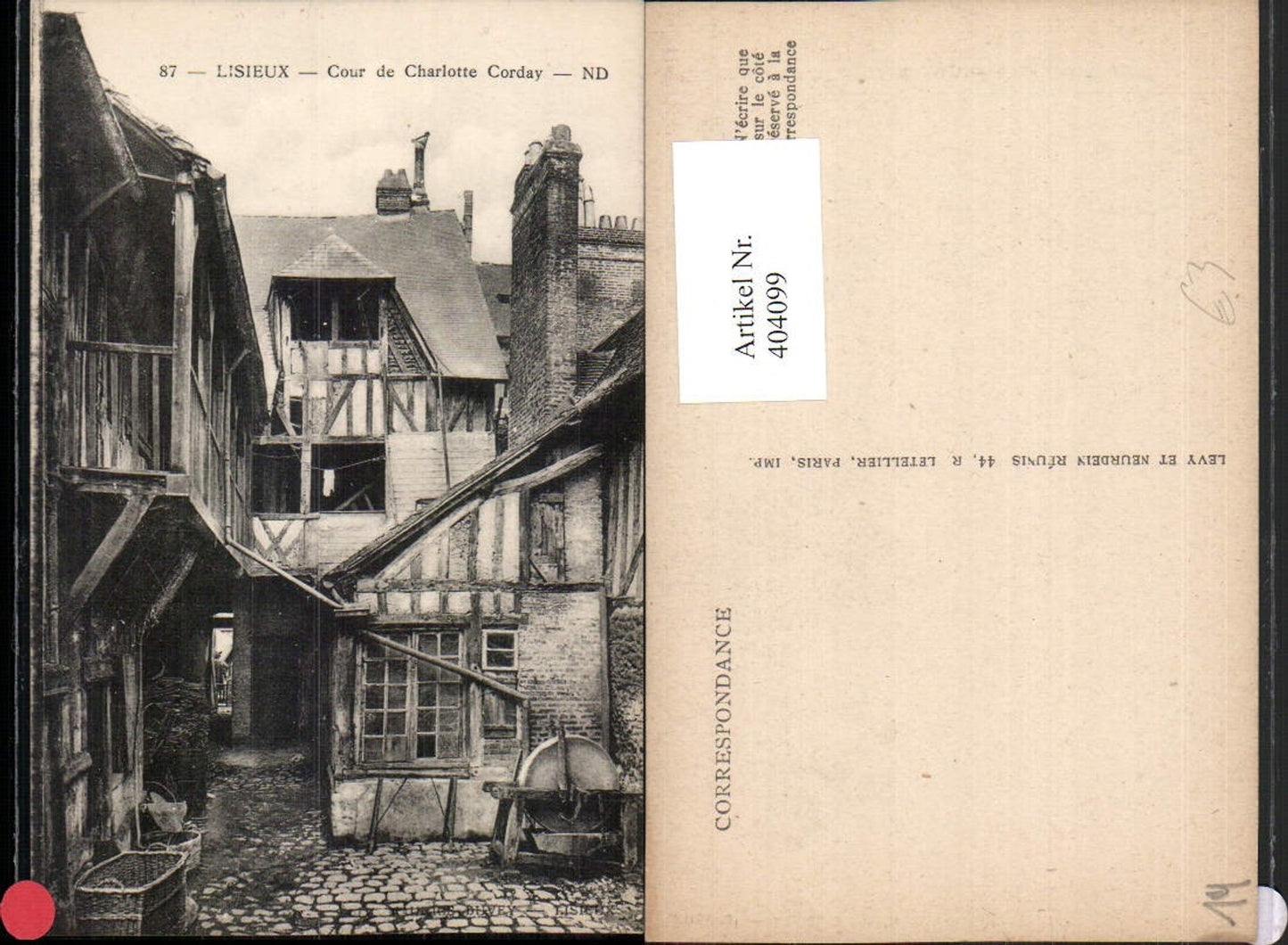 404099,Basse-Normandie Calvados Lisieux Cour de Charlotte Corday Haus Hof