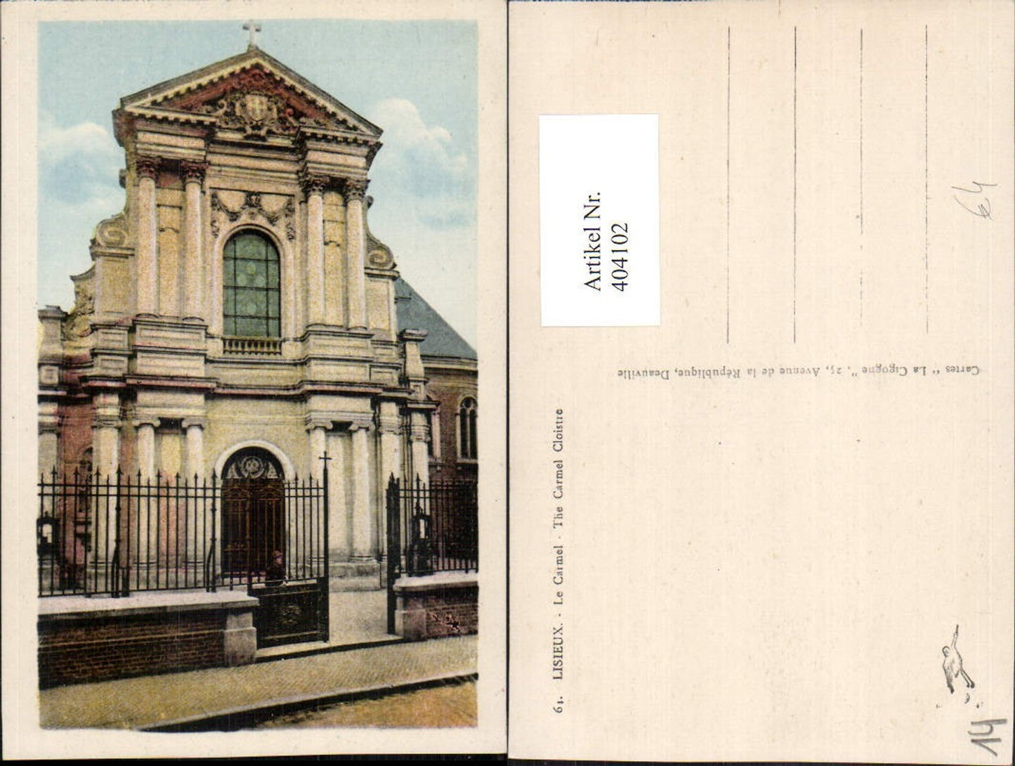 404102,Basse-Normandie Calvados Lisieux Le Carmel Cloistre Kloster Kirche