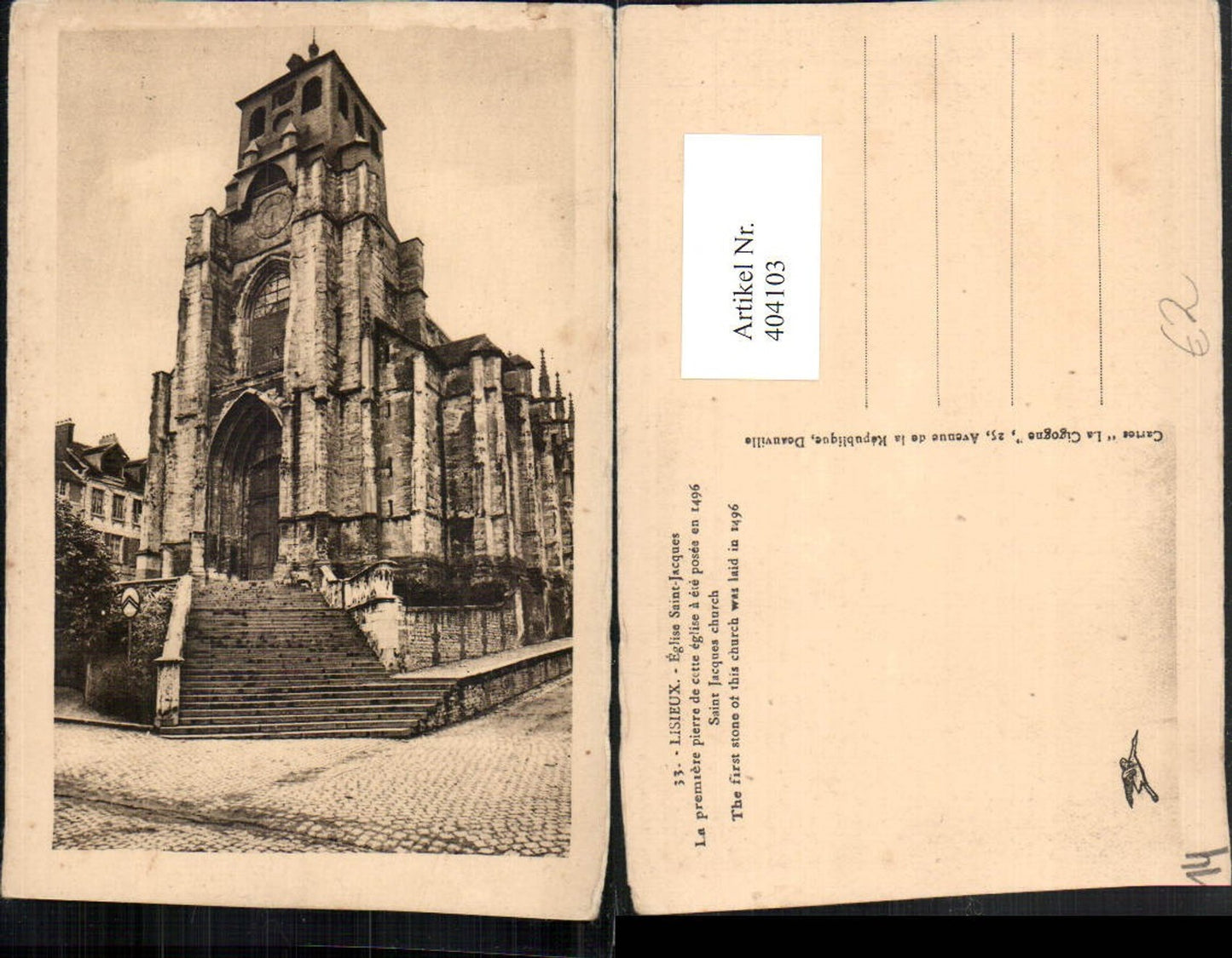 404103,Basse-Normandie Calvados Lisieux Eglise Saint-Jacques Kirche