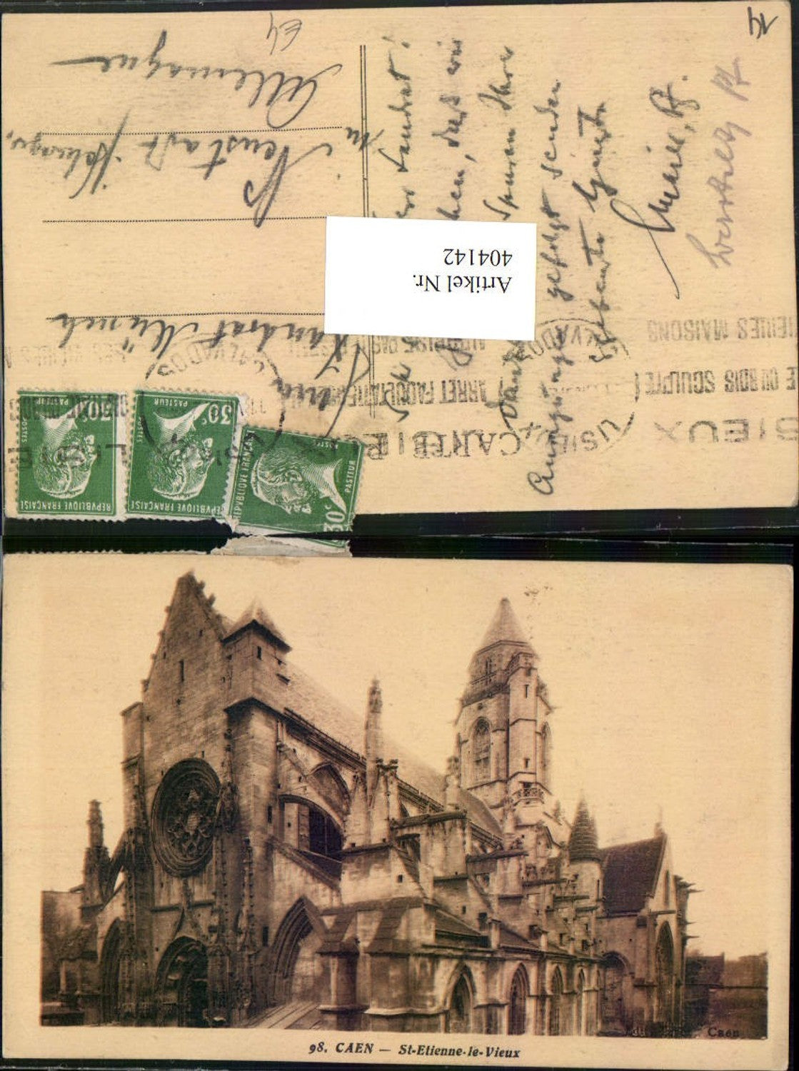 404142,Basse-Normandie Calvados Caen St-Etienne-le-Vieux Kirche
