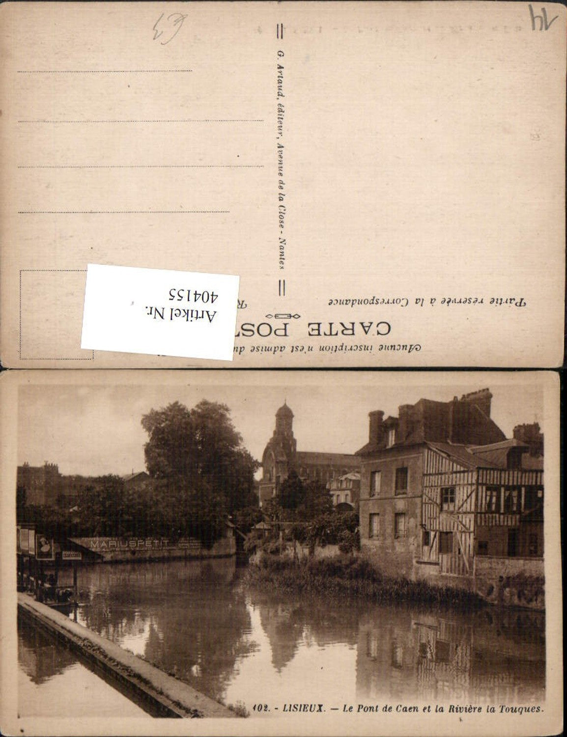 404155,Basse-Normandie Calvados Lisieux Le Pont de Caen et la Riviere la Touques
