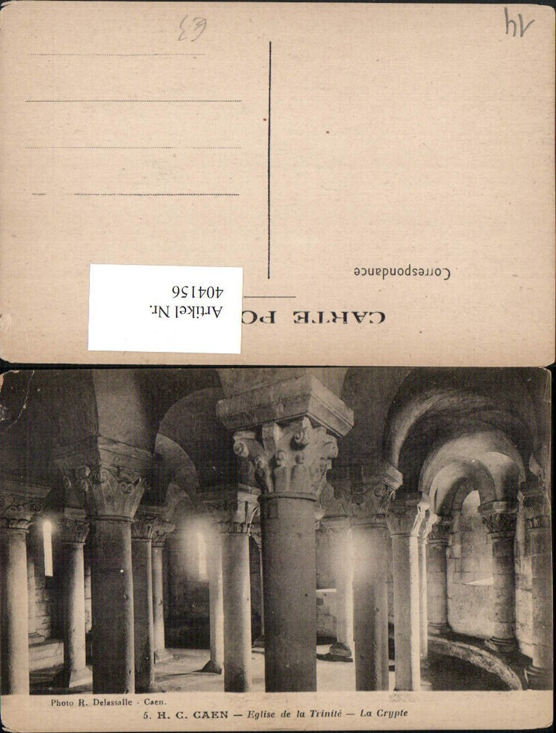 404156,Basse-Normandie Calvados Caen Eglise de la Trinite La Crypte Kirche Krypta