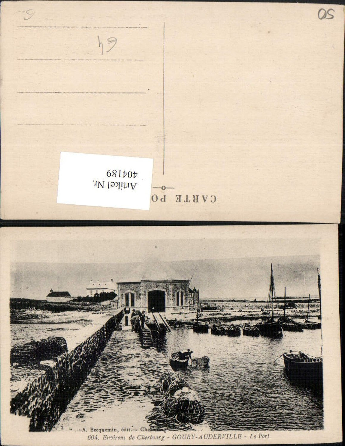 404189,Basse-Normandie Manche Cherbourg Goury-Auderville Le Port Hafen