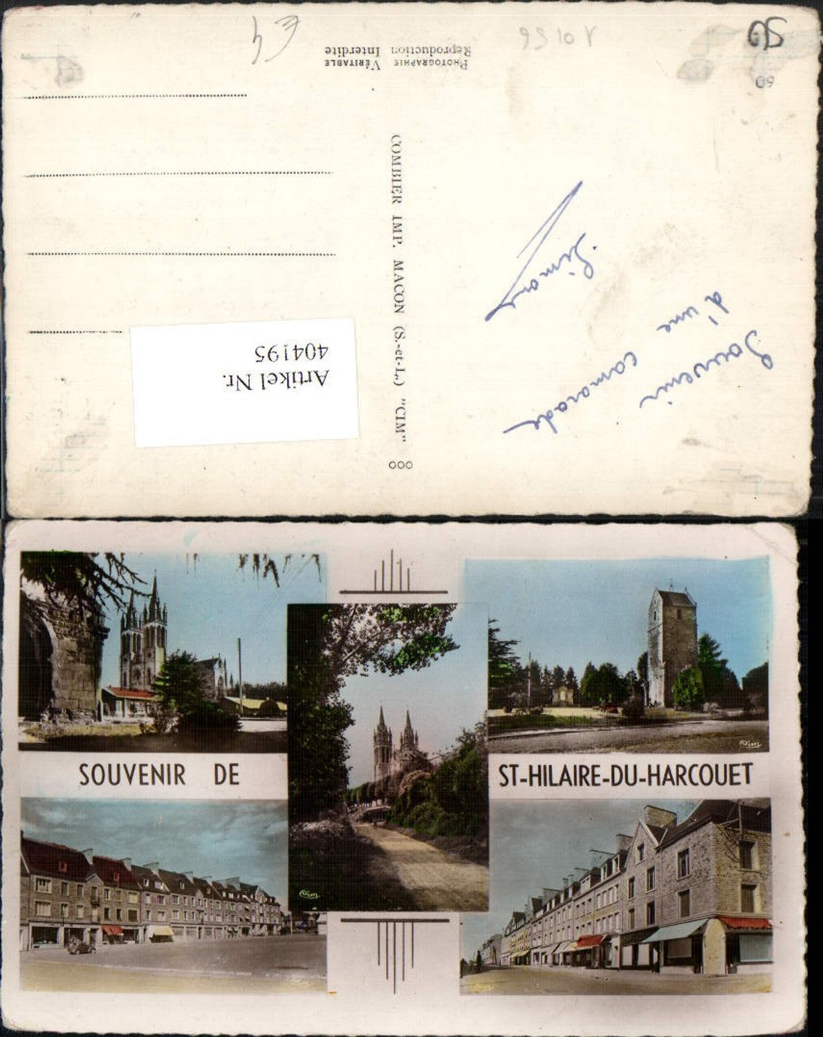 404195,Basse-Normandie Manche St-Hilaire-du-Harcouet Kirche Mehrbildkarte