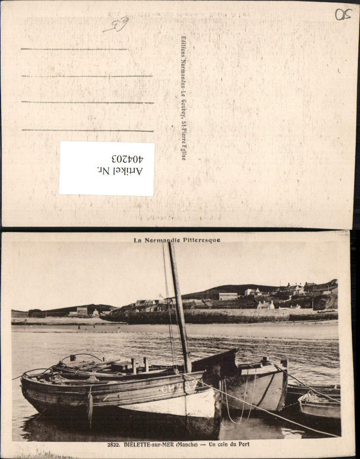 404203,Basse-Normandie Manche Dielette-sur-Mer Un coin du Port Segelboot Boot