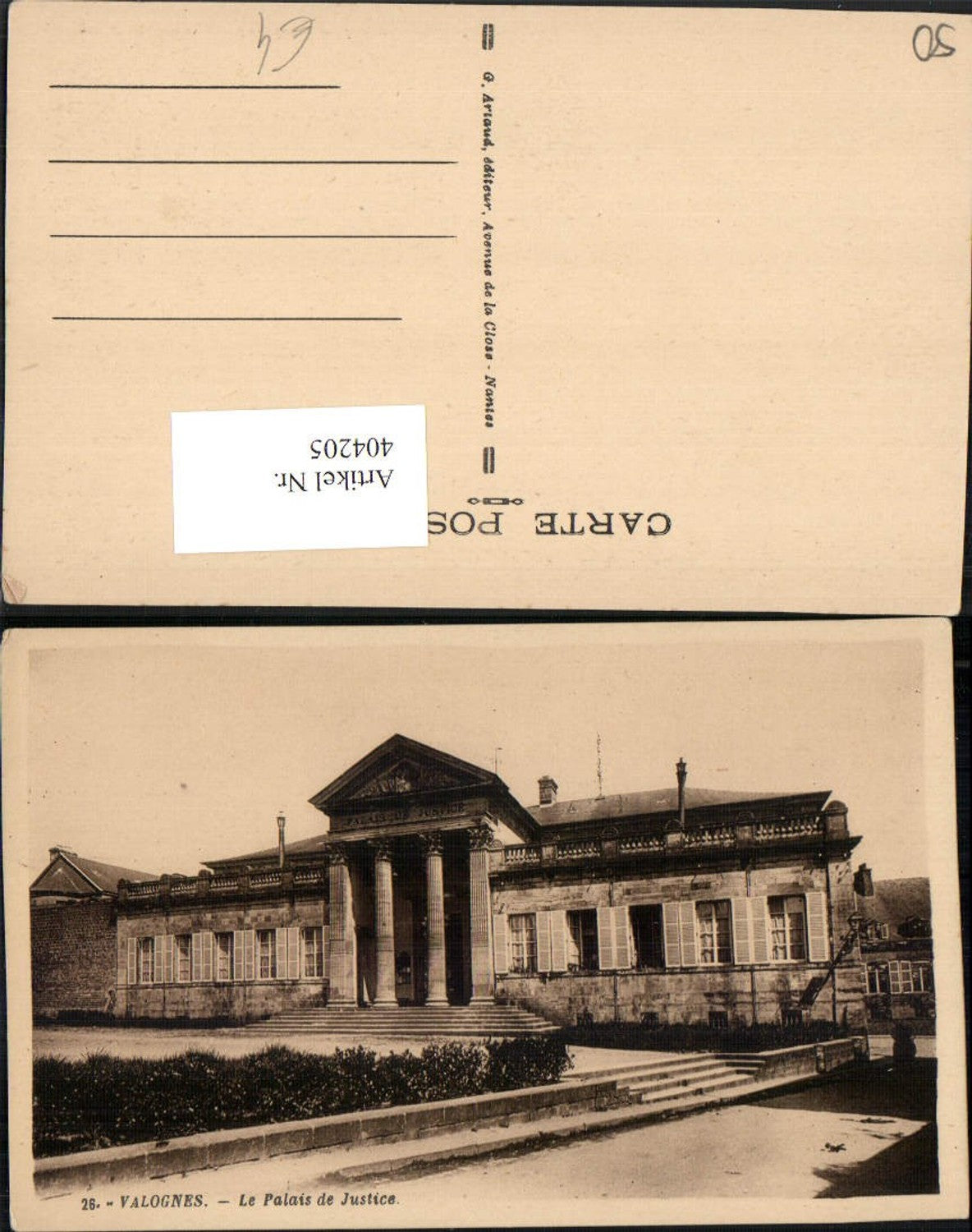 404205,Basse-Normandie Manche Valognes Le Palais de Justice Justizpalast