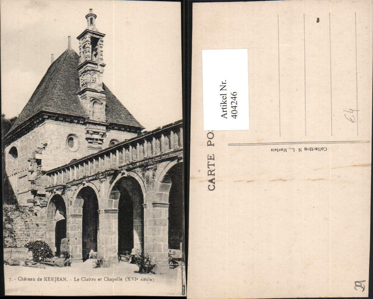 404246,Bretagne Finistere Chateau de Kerjean Cloitre et Chapelle Kloster