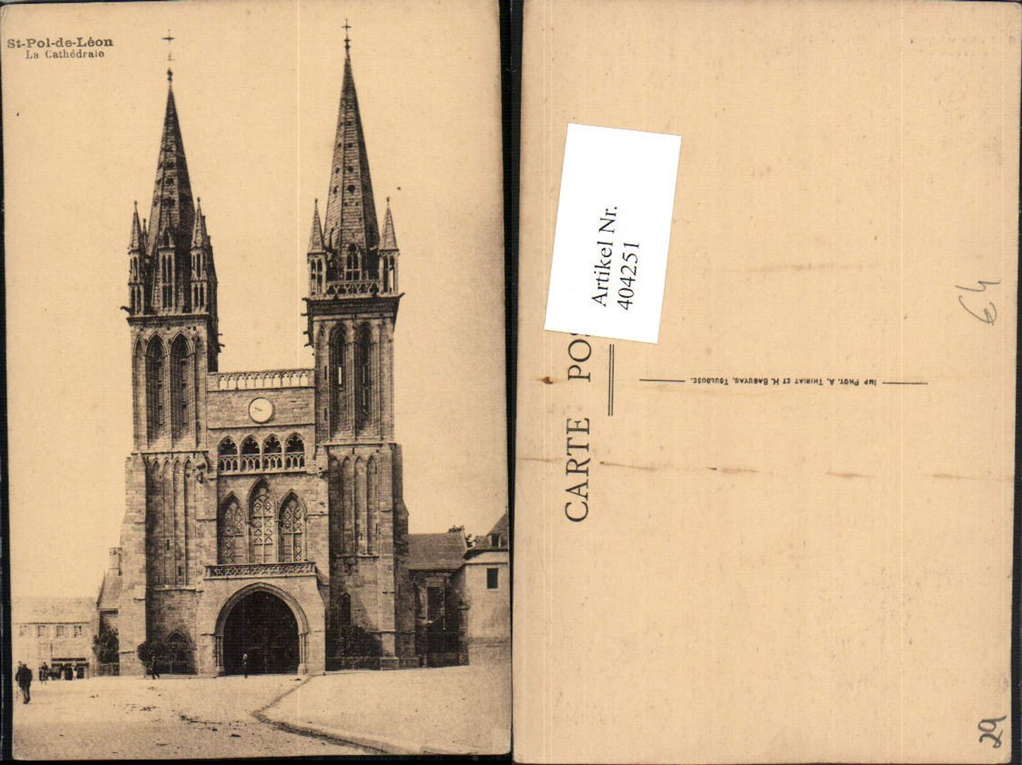 404251,Bretagne Finistere St-Pol-de-Leon La Cathedrale Kirche