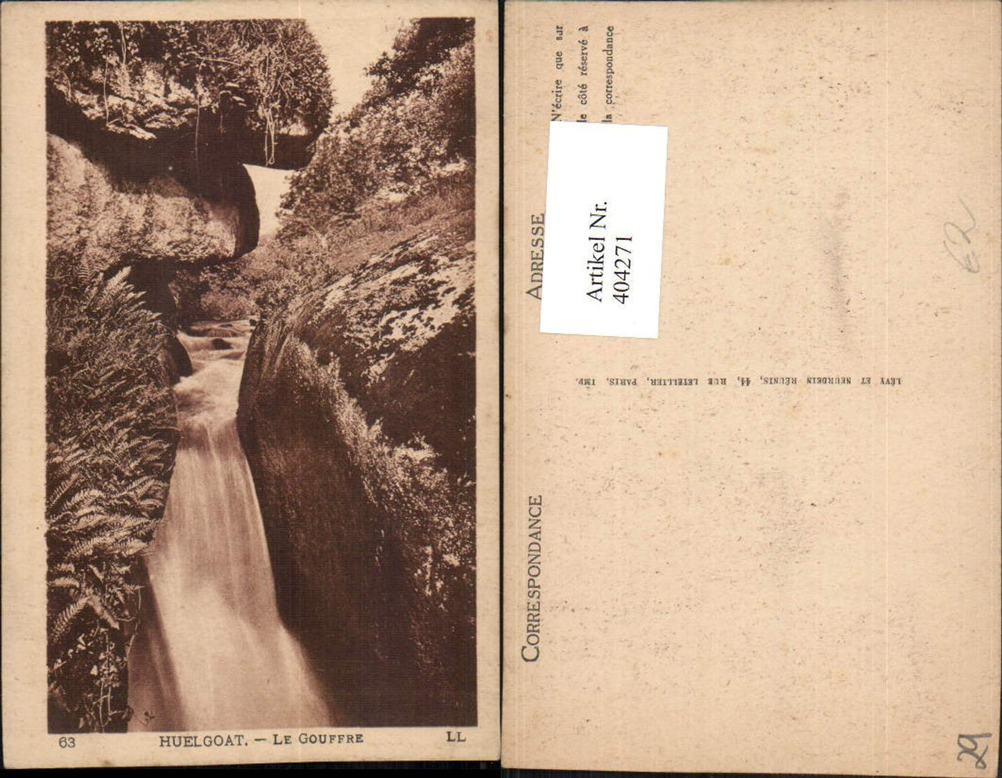 404271,Bretagne Finistere Huelgoat Le Gouffre Wasserfall