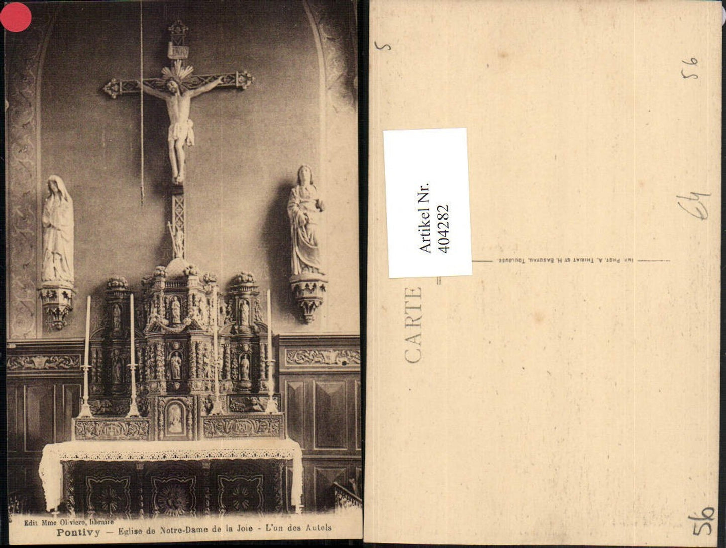404282,Bretagne Morbihan Pontivy Eglise de Notre-Dame de la Joie Kirche Altar