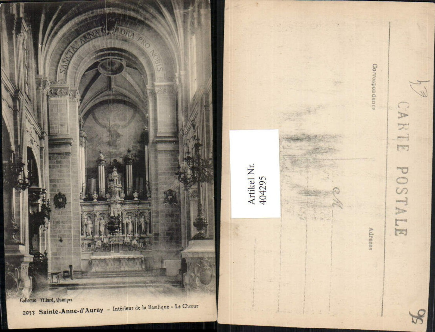 404295,Bretagne Morbihan Sainte-Anne-d'Auray Interieur de la Basilique Choeur Chor Altar